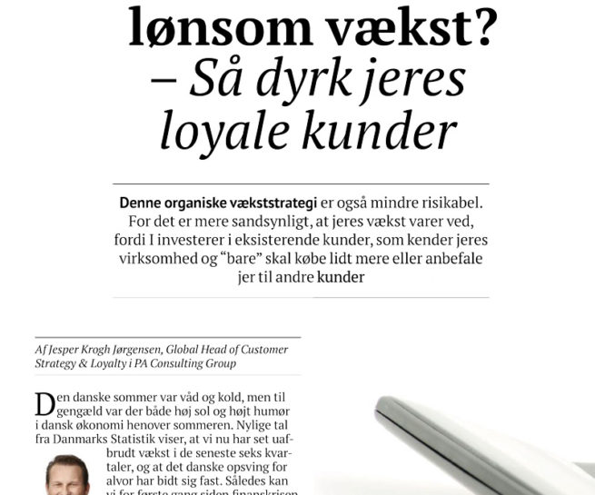 Børsen Ledelse: Vil I have lønsom vækst? - Så dyrk jeres loyale kunder