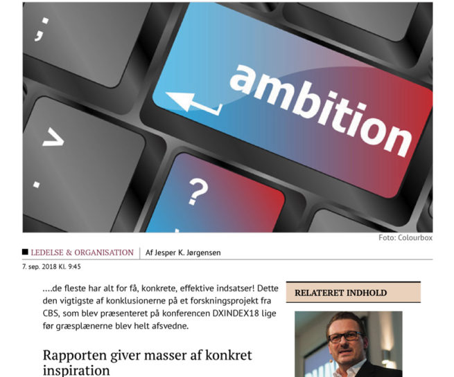 Børsen Ledelse: Danske virksomheder har store digitale ambitioner, men, men, men.....